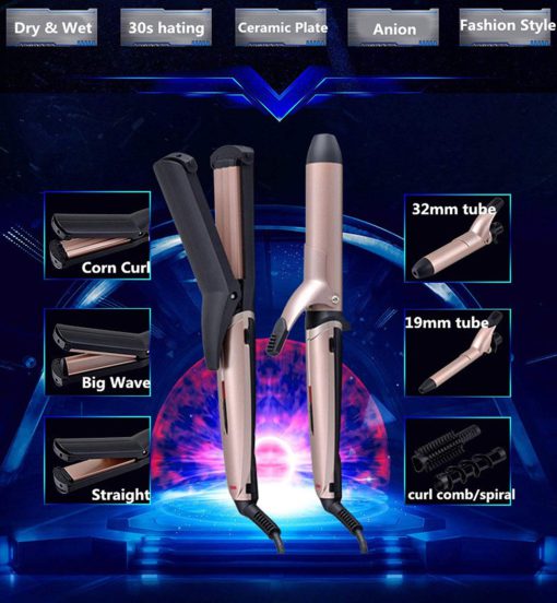 STRAIGHTENER AND CURLER-UNIVERSAL SALON PRO STRAIGHTENER AND CURLER-UNIVERSAL SALON PRO Hair Styling Electronics