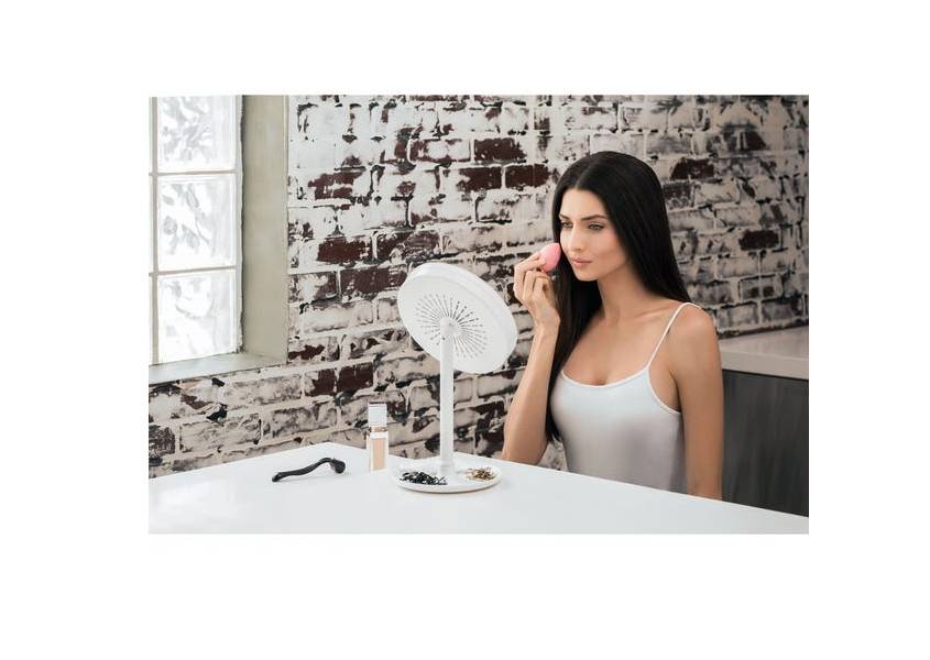 Illuminated Makeup Mirror with Fan Illuminated Makeup Mirror with Fan Beauty tools Illuminated Makeup Mirror with Fan Illuminated Makeup Mirror with Fan Beauty tools