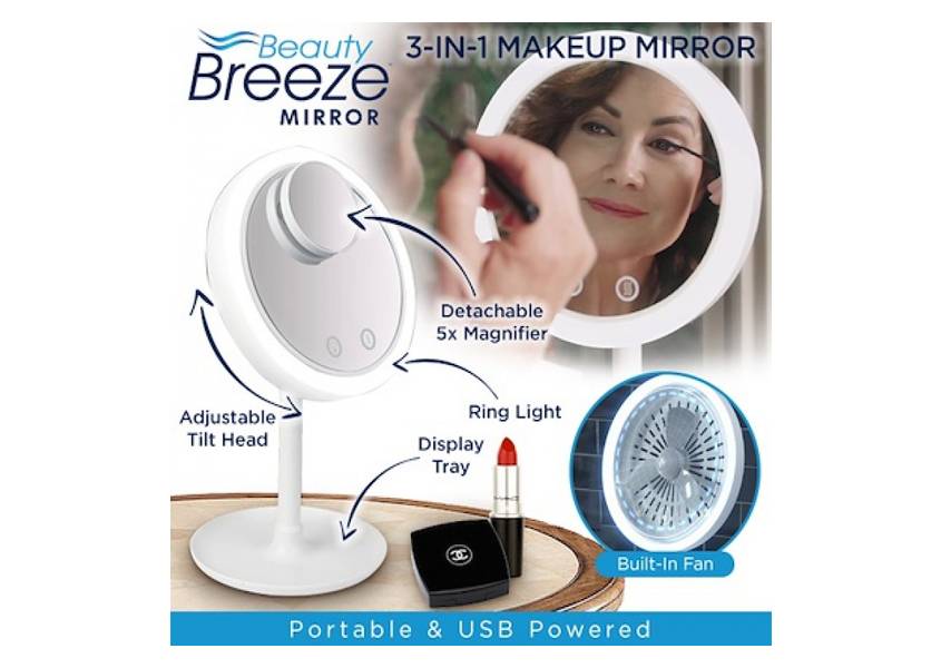 Illuminated Makeup Mirror with Fan Illuminated Makeup Mirror with Fan Beauty tools Illuminated Makeup Mirror with Fan Illuminated Makeup Mirror with Fan Beauty tools