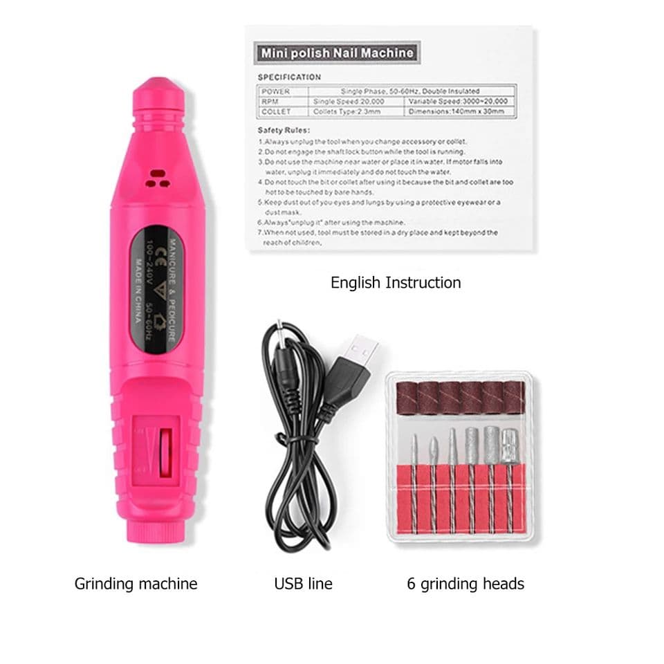 Electric nail drill device 6×1 Electric nail drill device 6×1 Beauty tools Electric nail drill device 6×1 Electric nail drill device 6×1 Beauty tools